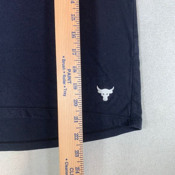 Under Armour Project Rock Womens Focus Solid Loose T-Shirt Sweat Respect Black S - Picture 4 of 5